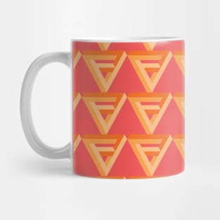 Orange triangles that are joined together Mug